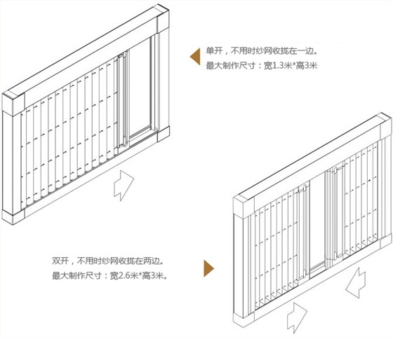 B款易拆洗折疊紗窗